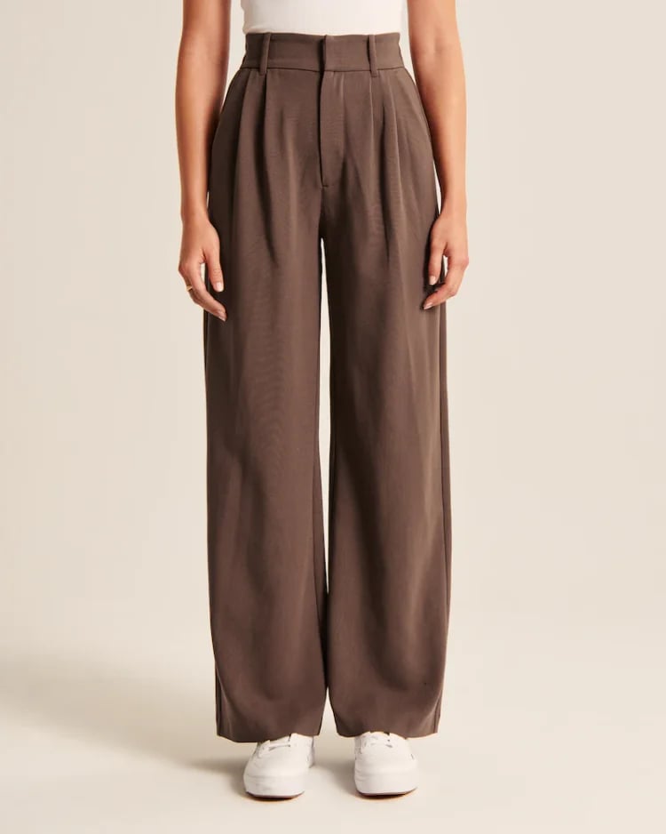 Celine Montclair™️ Pantaloni casual a vita alta con gambe larghe