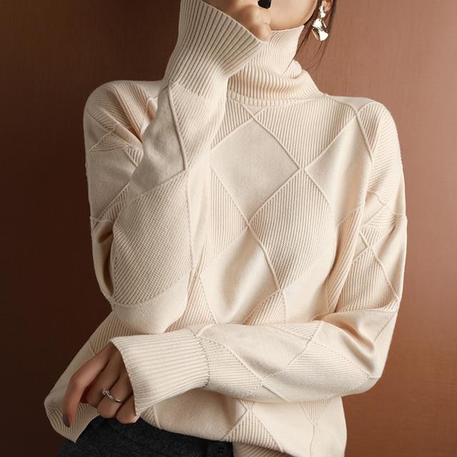 Chiarina™ Maglione dolcevita in peluche