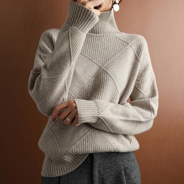 Chiarina™ Maglione dolcevita in peluche