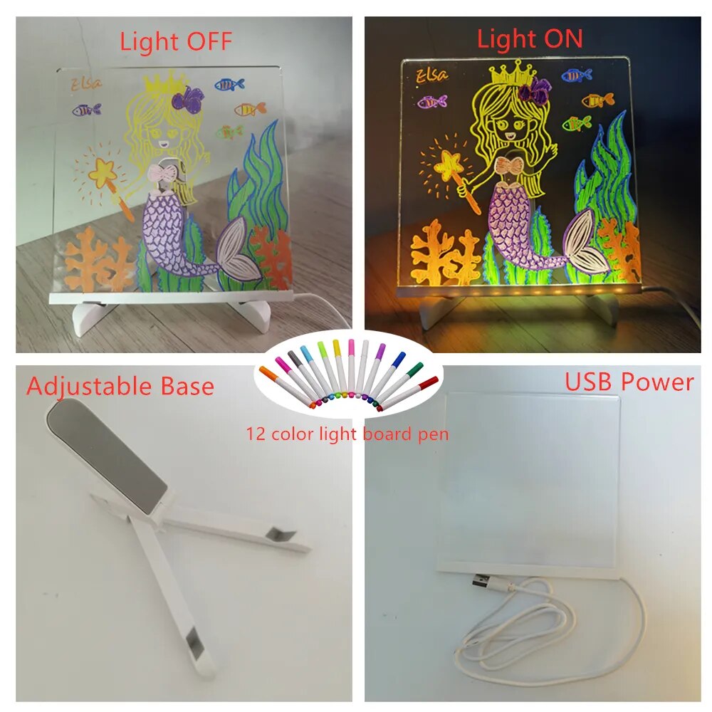 DIY Board™ Lavagna personalizzata con luci LED