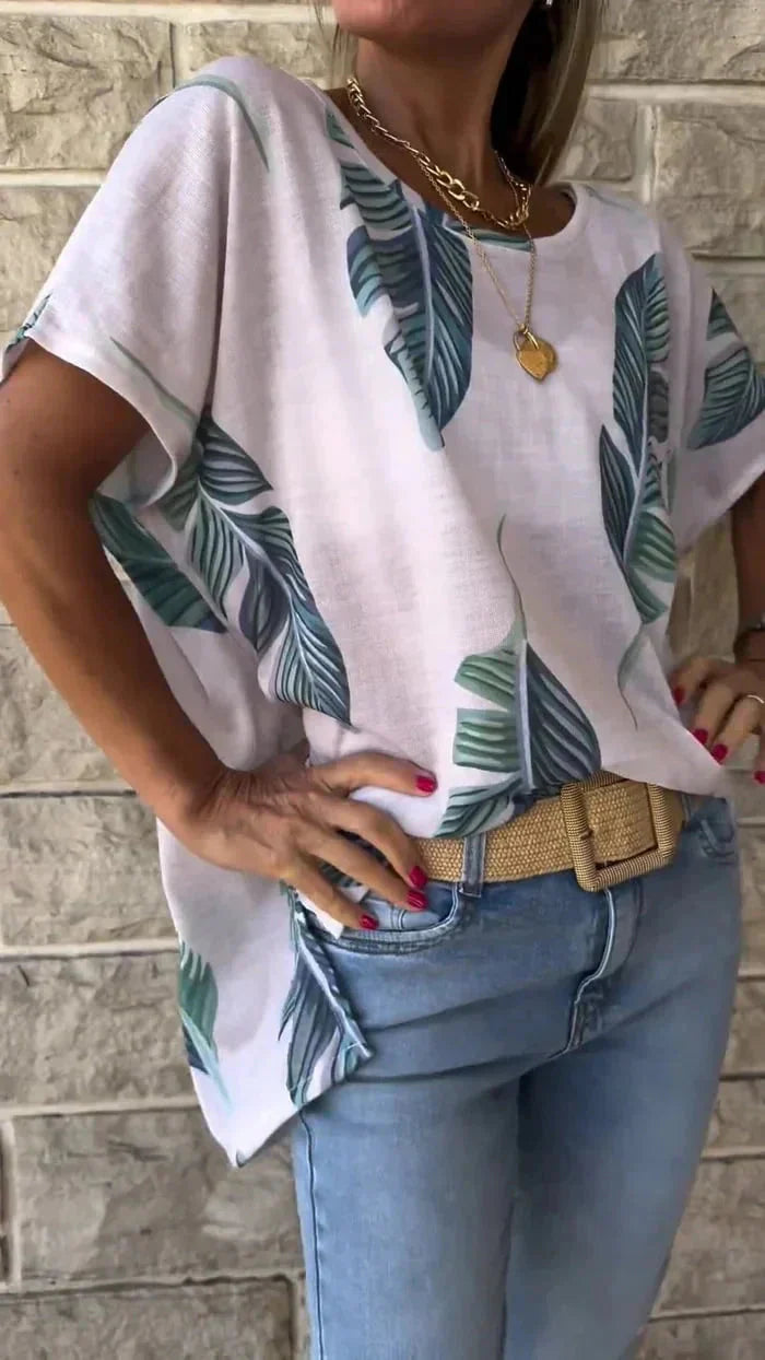 Danica Woodward™ T-shirt estiva con maniche corte e stampa