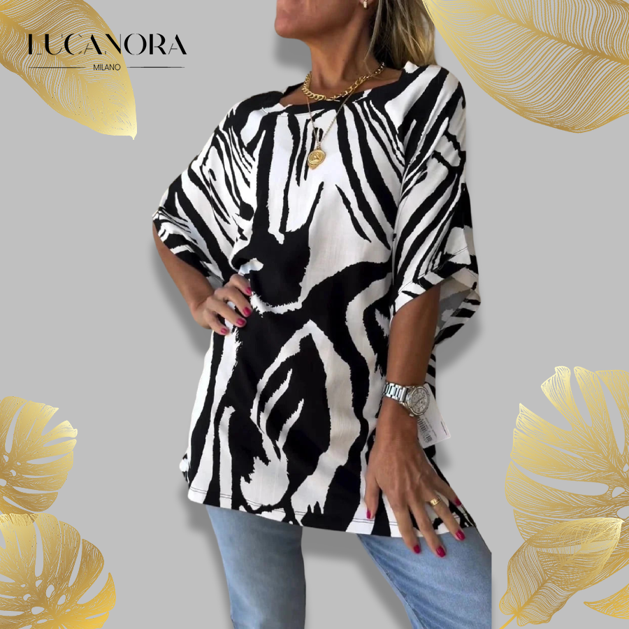 Danica Woodward™ T-shirt estiva con maniche corte e stampa