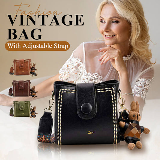 Dulina Rosa™ Borsa vintage con tracolla regolabile