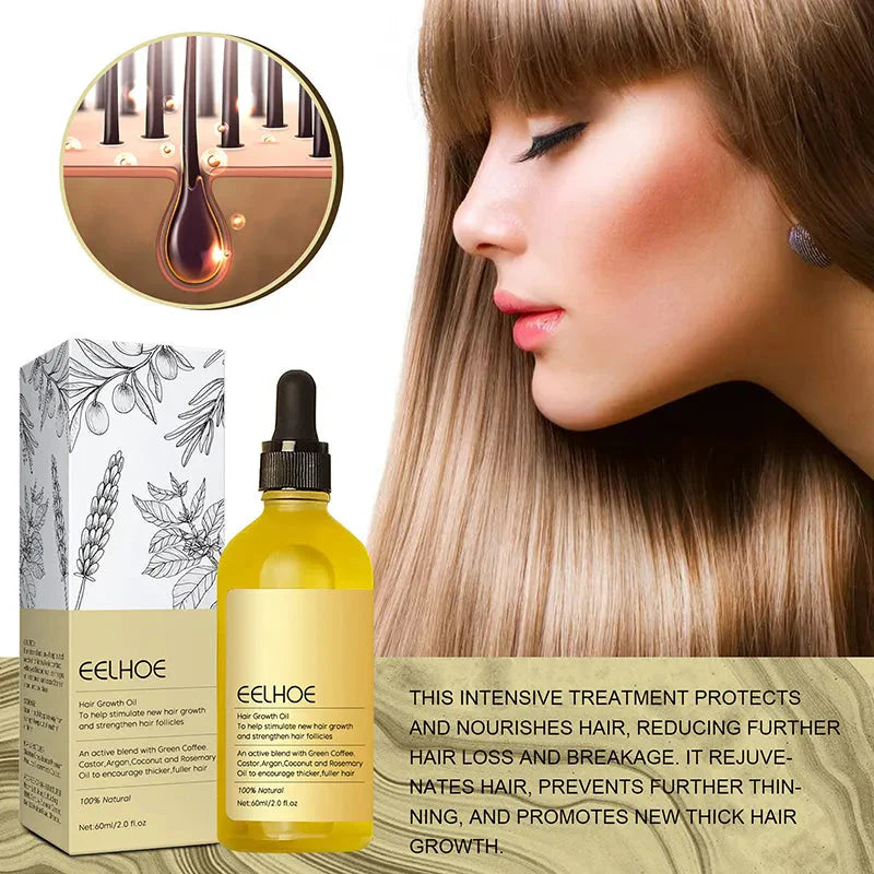 EELHOE Veghair™  Olio naturale vegano per la crescita dei capelli