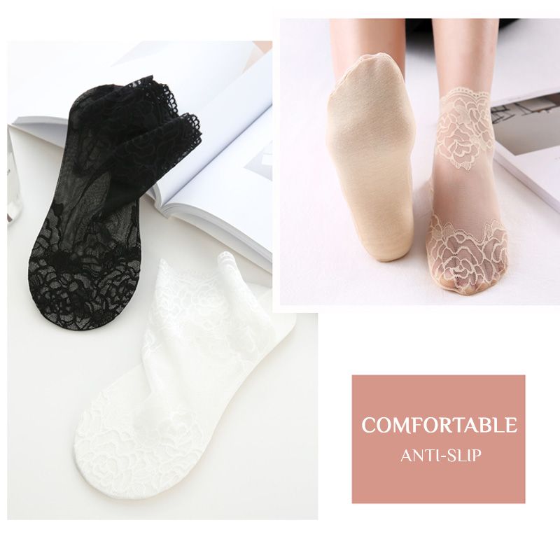 ElegantiStep™ Calze di pizzo traspiranti e antiscivolo