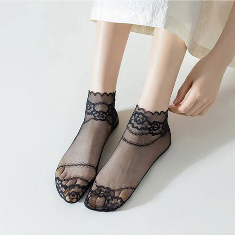 ElegantiStep™ Calze di pizzo traspiranti e antiscivolo