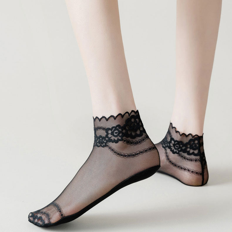 ElegantiStep™ Calze di pizzo traspiranti e antiscivolo