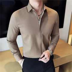Ermes Santulli™ Camicia a maniche lunghe con cerniera da uomo