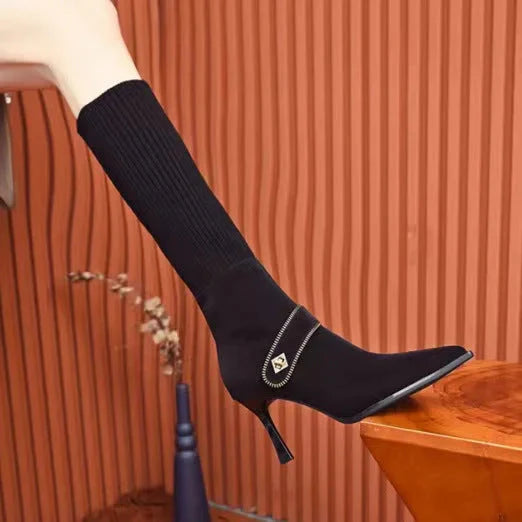 Eufémia™ Scarpe con tacco alto lavorate a maglia alla moda