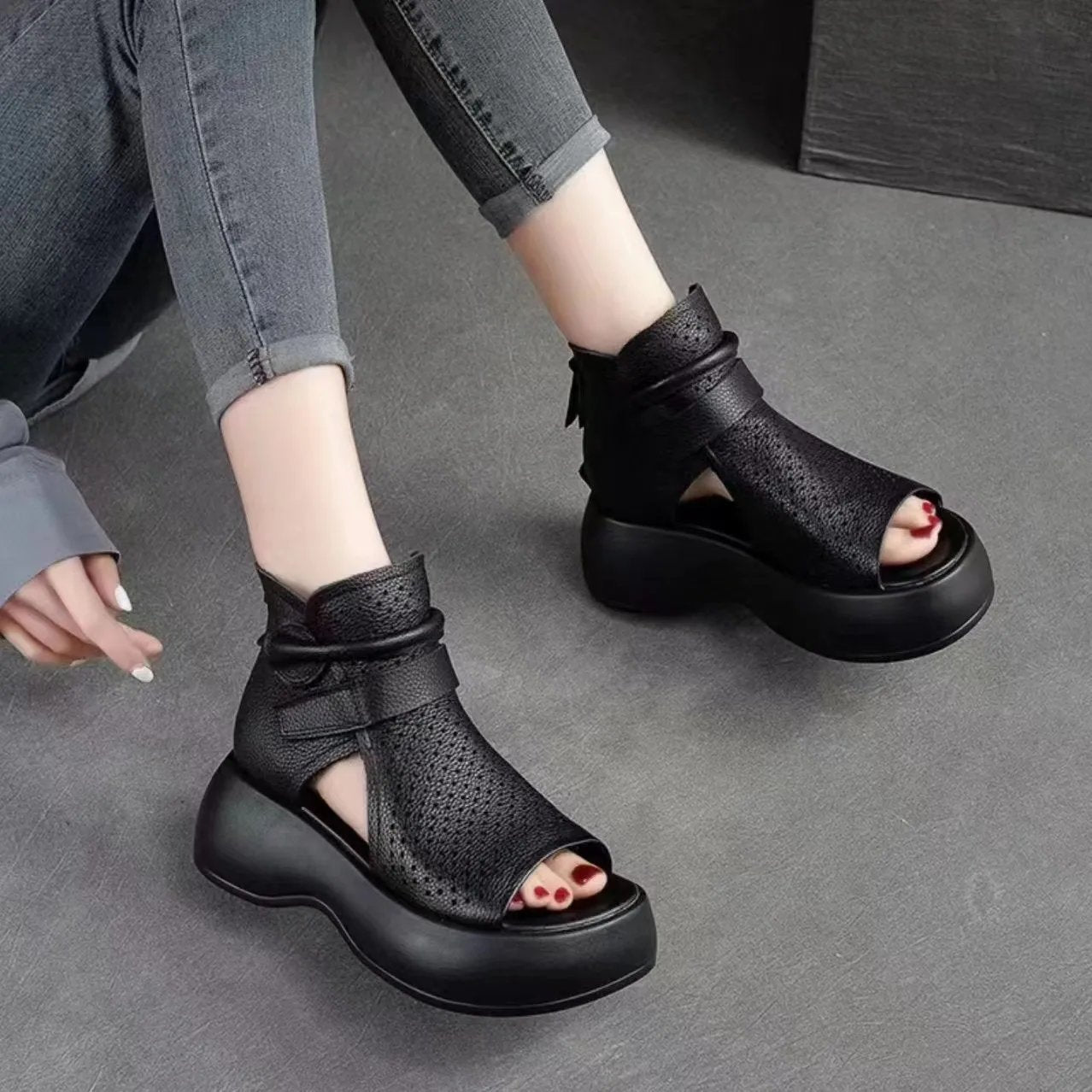 Evita Retro™ Moda estiva e sandali morbidi