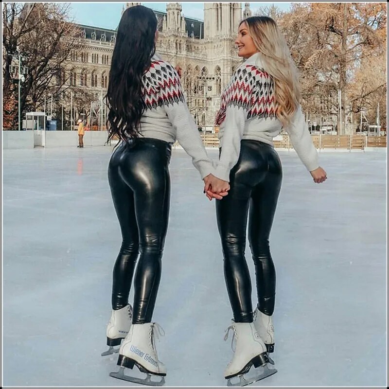 Evonne™ Leggings in pelle calda