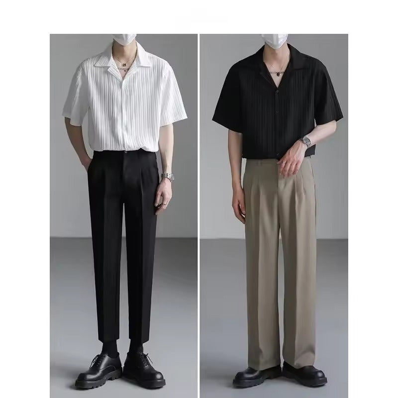 Fedro Pallotta™ Camicia a maniche corte sottile ed elegante da uomo