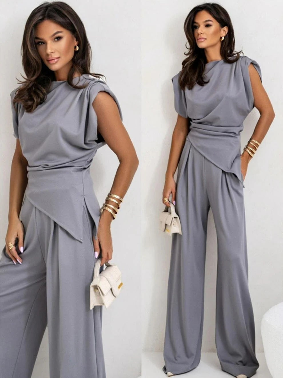 Fiorella Cardosa™ Abito casual da donna con scollo rotondo