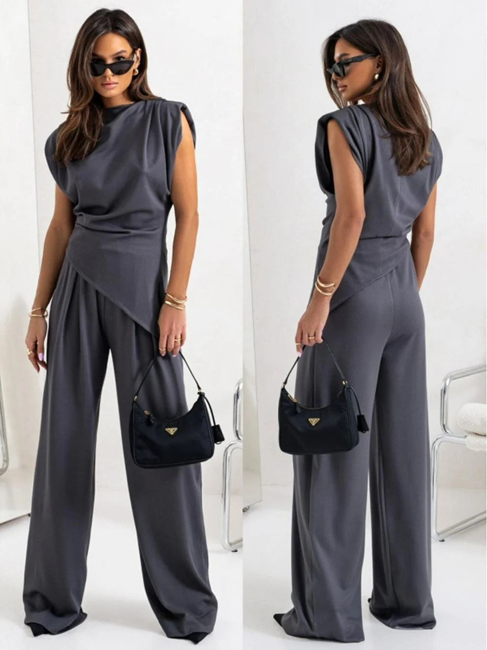 Fiorella Cardosa™ Abito casual da donna con scollo rotondo