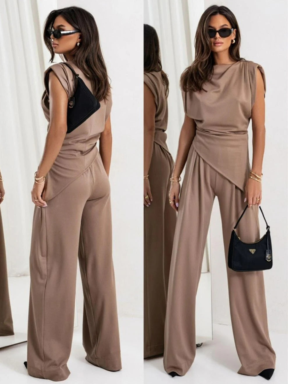 Fiorella Cardosa™ Abito casual da donna con scollo rotondo