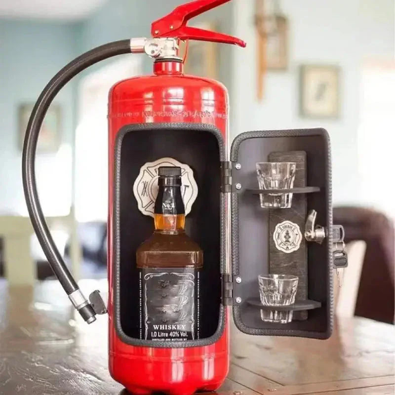 FireBar™ Minibar con l'aspetto di un estintore