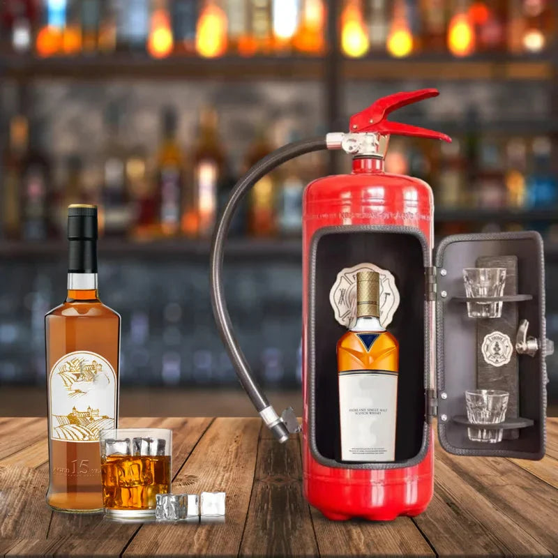 FireBar™ Minibar con l'aspetto di un estintore