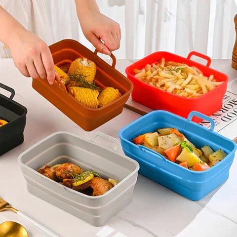 FlexiFry™️ Teglia pieghevole in silicone Friggitrice ad aria