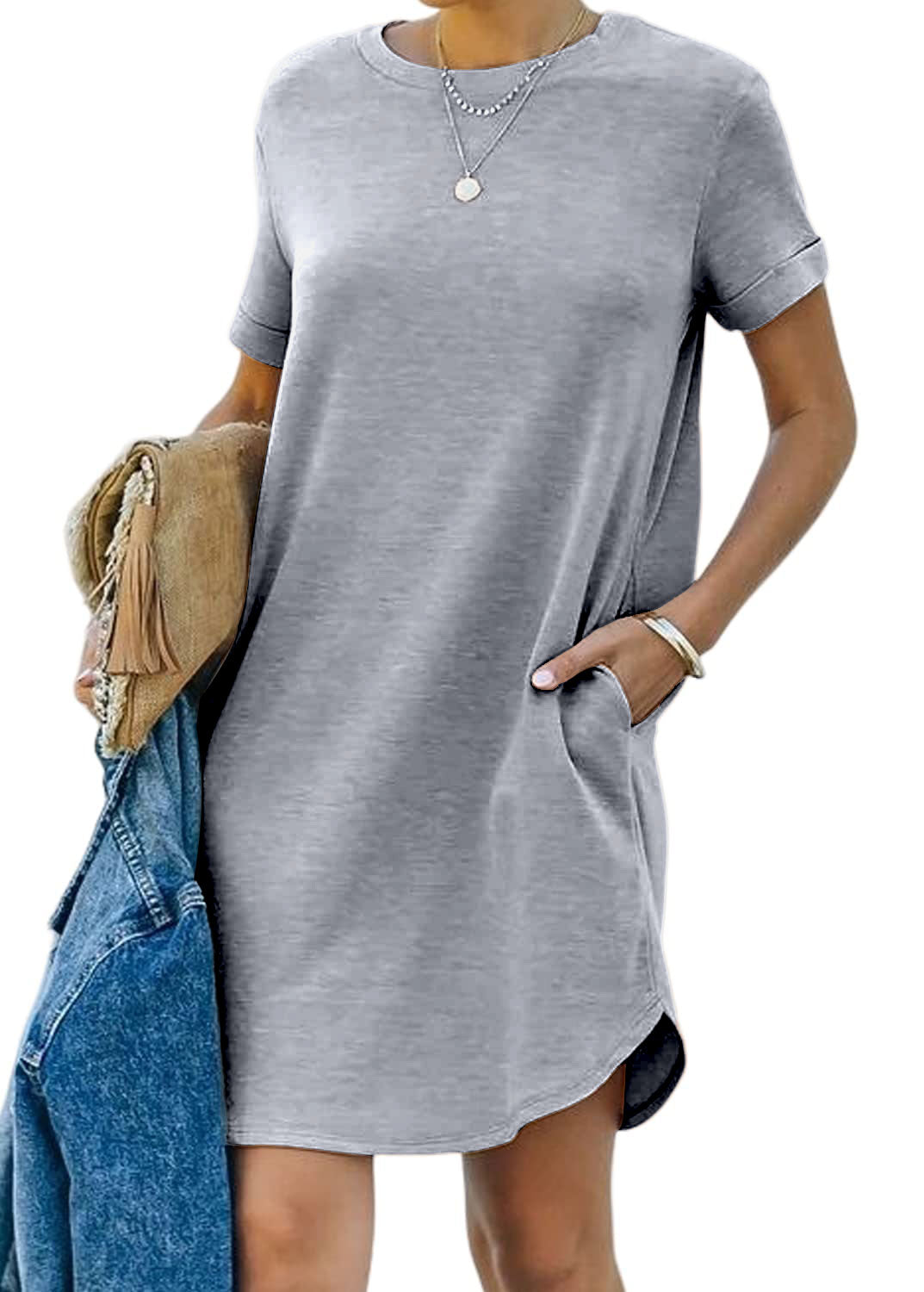 Florence Côté™ Abito casual con maniche corte e tasche