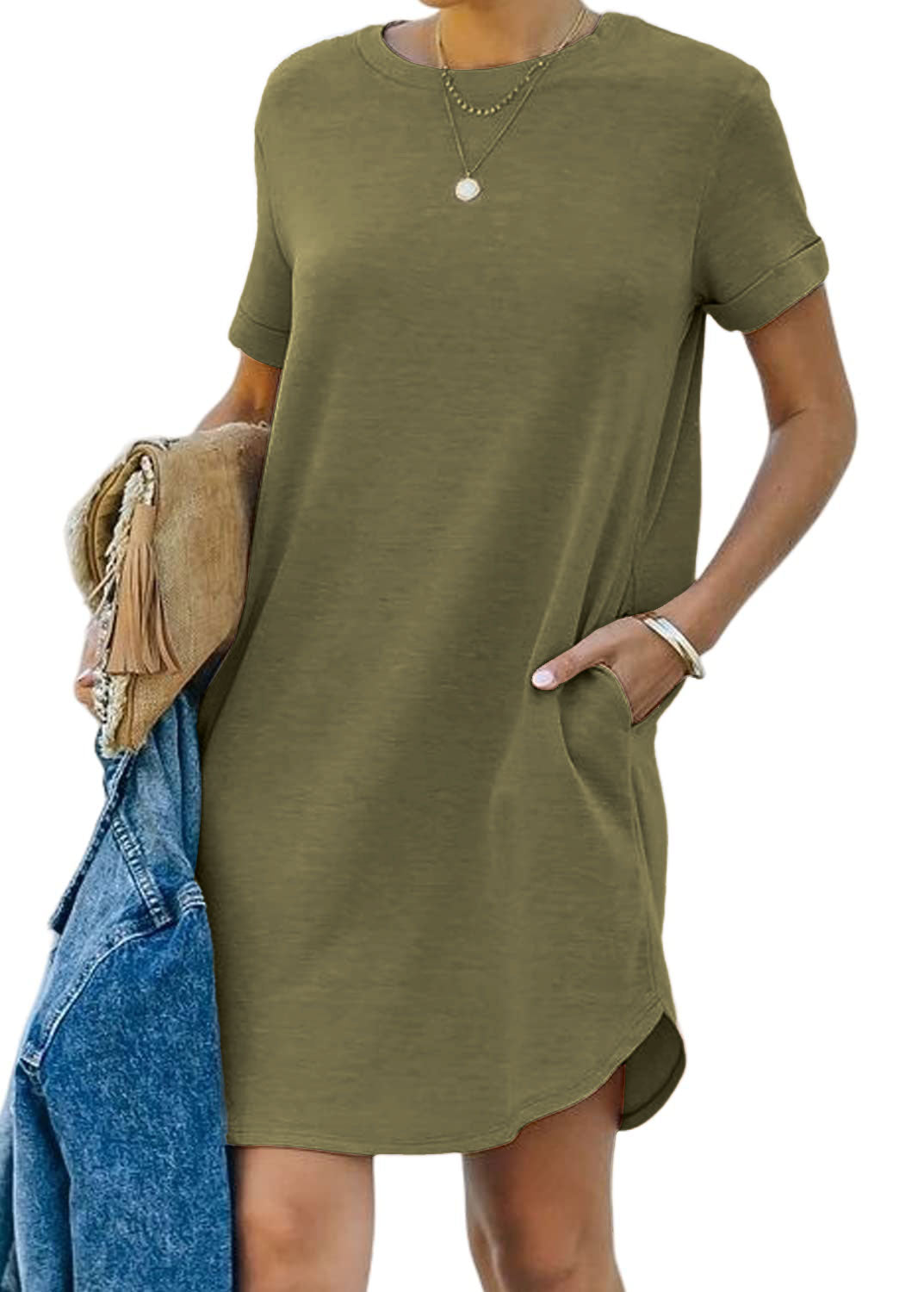Florence Côté™ Abito casual con maniche corte e tasche