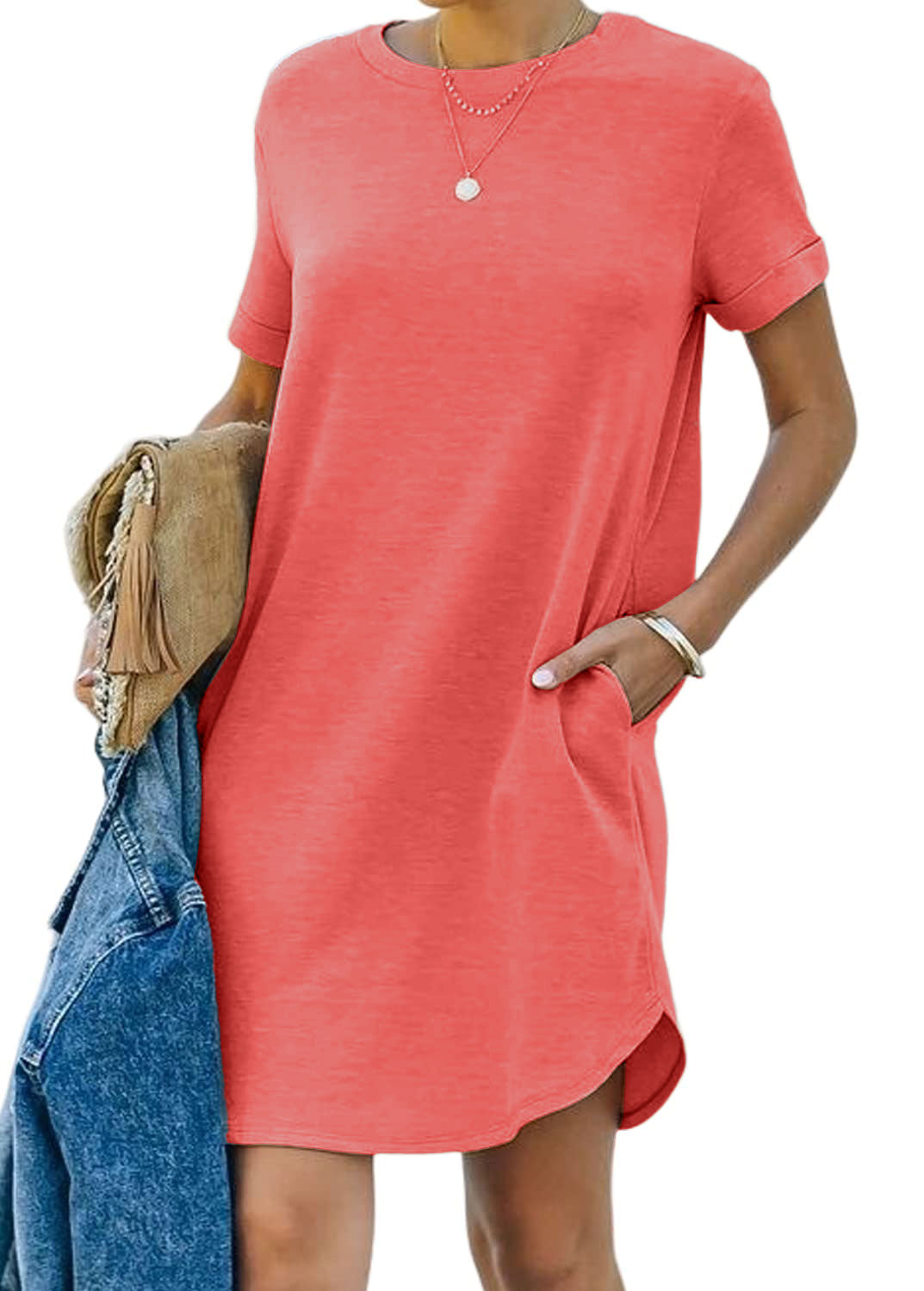 Florence Côté™ Abito casual con maniche corte e tasche