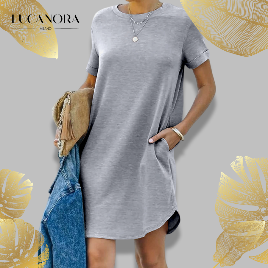 Florence Côté™ Abito casual con maniche corte e tasche