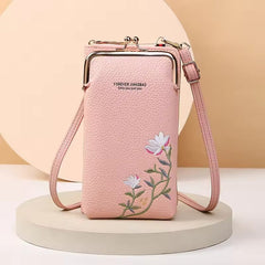 Forever Jiangbao™ Portafoglio a tracolla da donna con porta cellulare