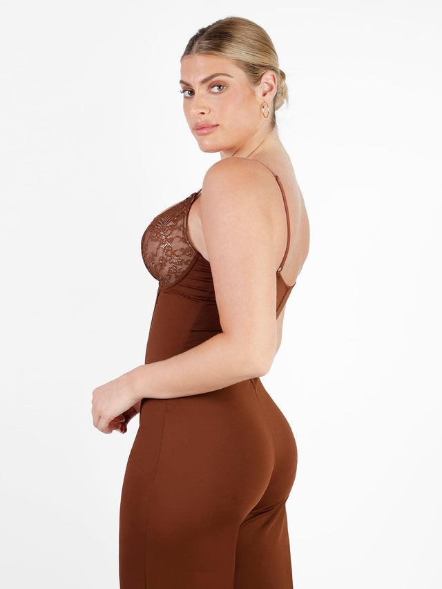 Francesca Faia™ Tuta in pizzo con modellatura incorporata
