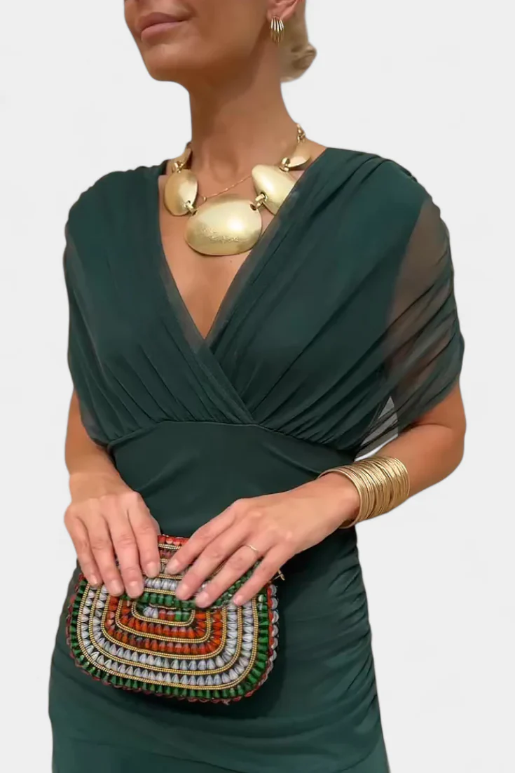 Gemma Beltrozi™ Abito stampato elegante con spalle scoperte