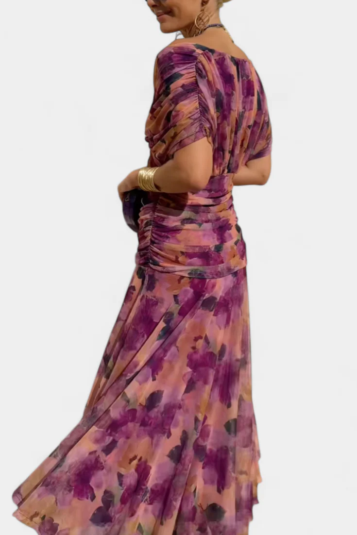 Gemma Beltrozi™ Abito stampato elegante con spalle scoperte