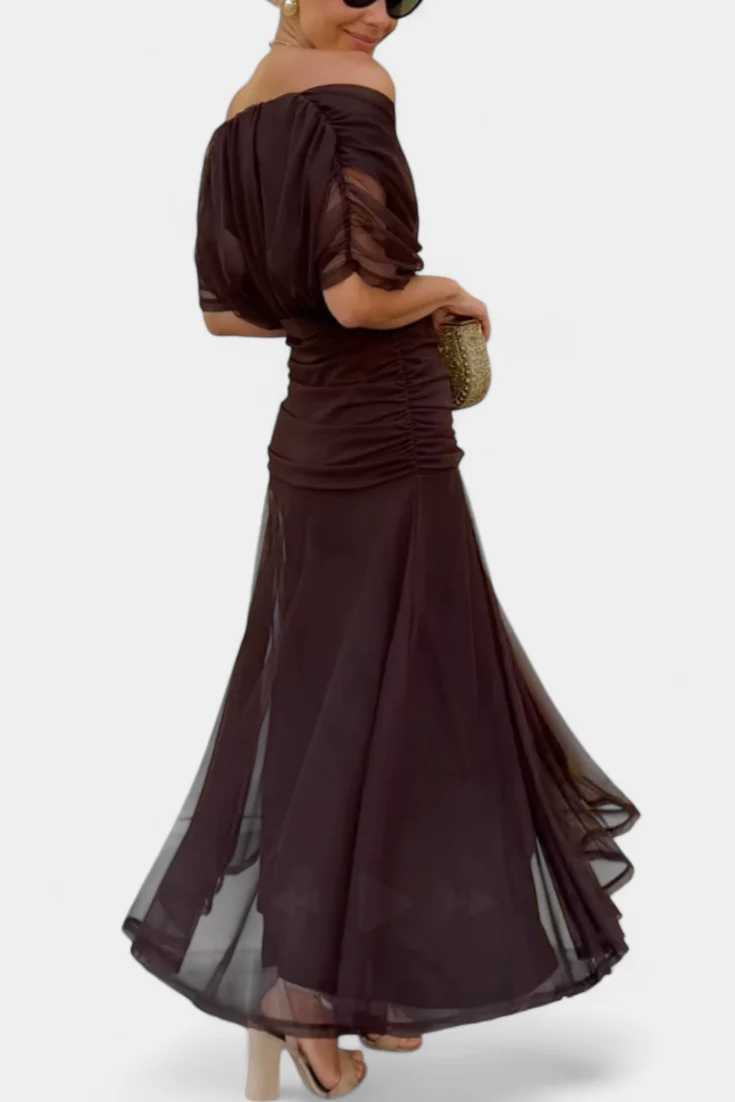 Gemma Beltrozi™ Abito stampato elegante con spalle scoperte