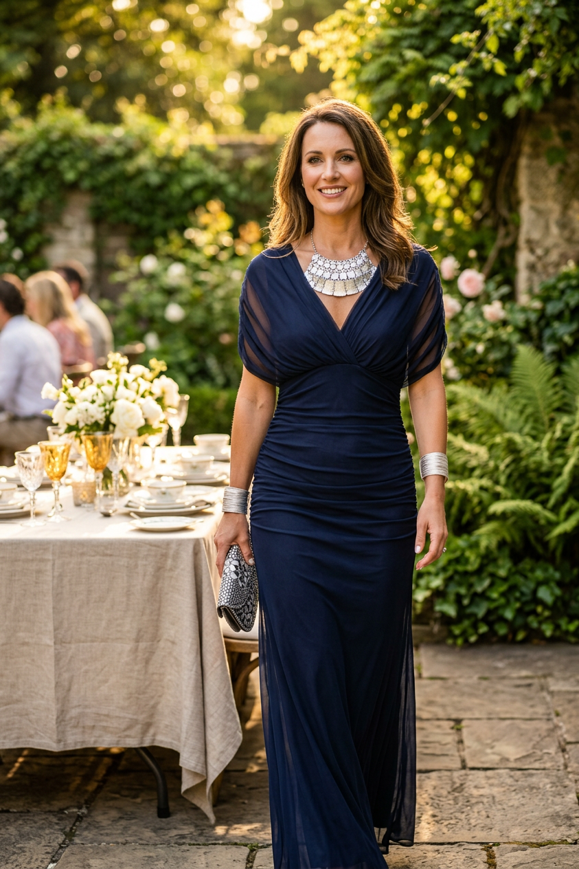 Gemma Beltrozi™ Abito stampato elegante con spalle scoperte