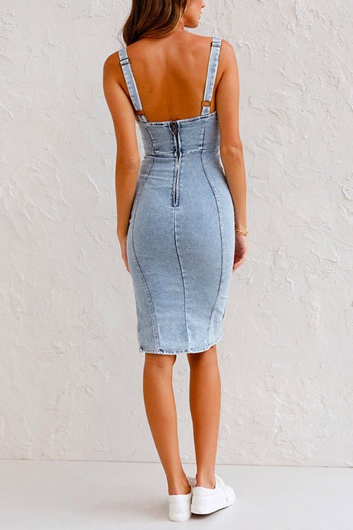 Gigi Marion™ Abito in denim con spacco