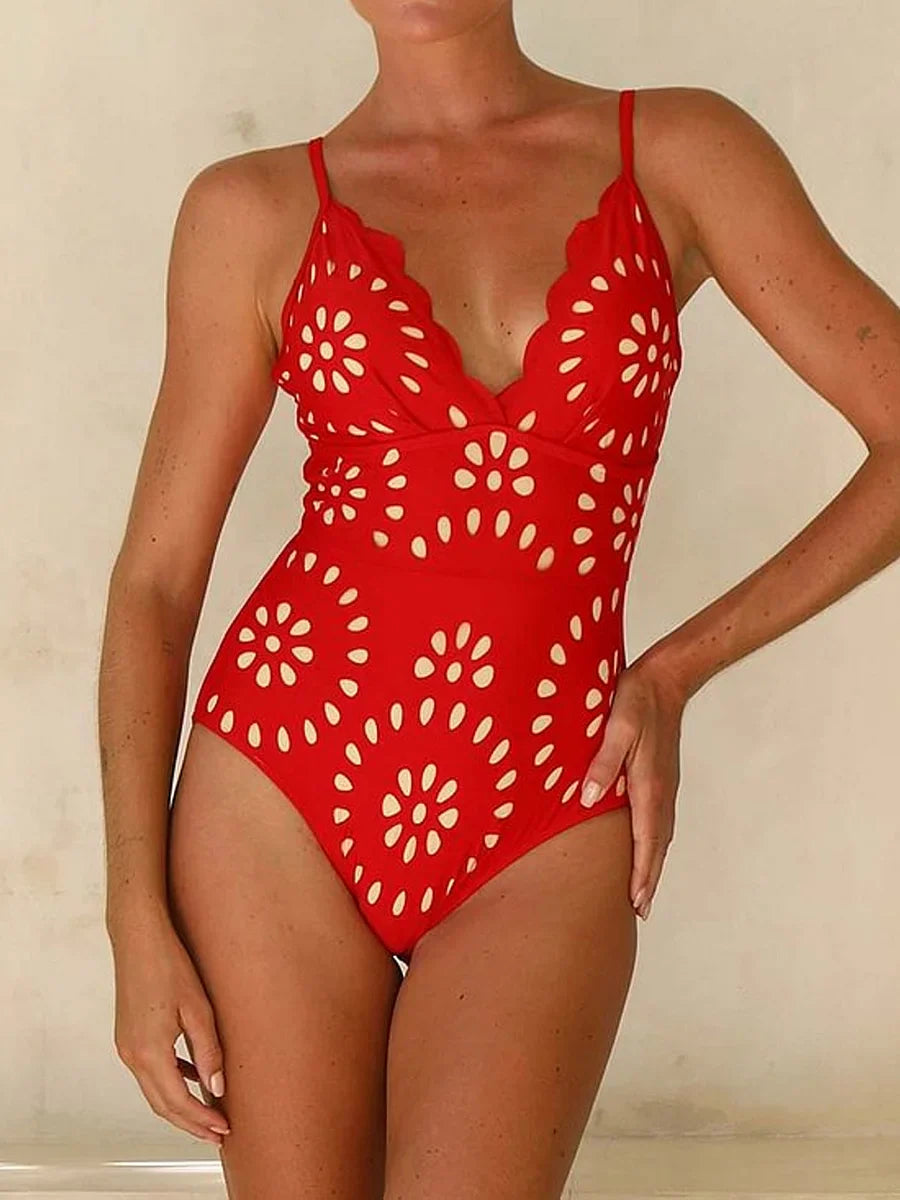Gioia Siena™ Costume intero floreale e gonna