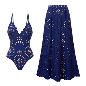 Costume blu + gonna