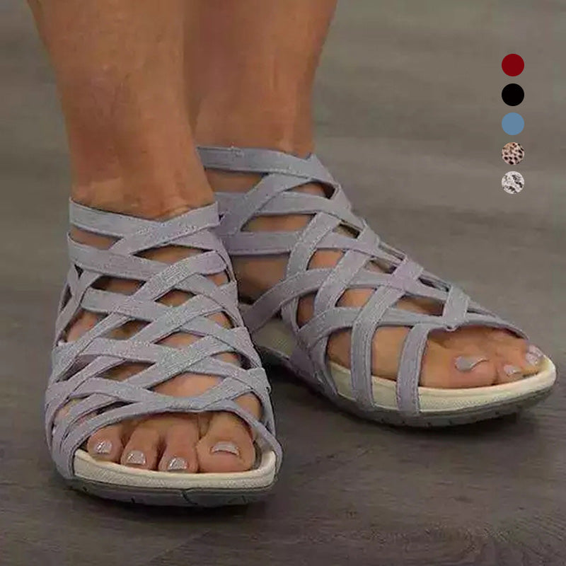 Gladiana™  Sandali romani traspiranti con punta rotonda