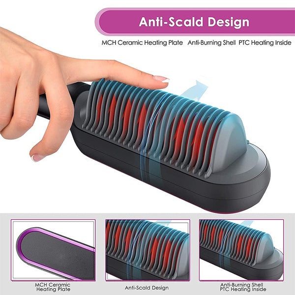 GlamComb™ Pettine ionico per lisciare i capelli