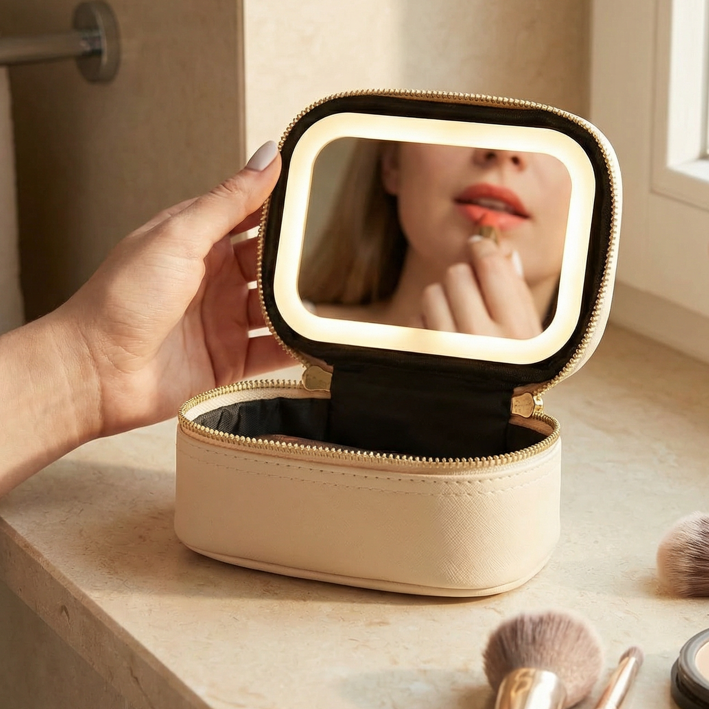 GlowKit Pro+™ Pochette trucco compatta con specchio LED