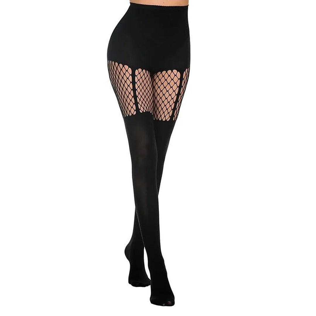 Grazia Frisone™ Calze autoreggenti sexy a rete da donna fino alla coscia