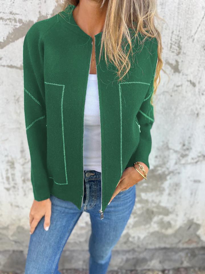Hana Thatcher™ Giacca casual con zip e collo rotondo