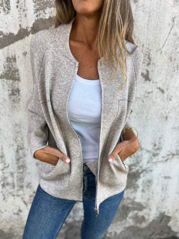 Hana Thatcher™ Giacca casual con zip e collo rotondo