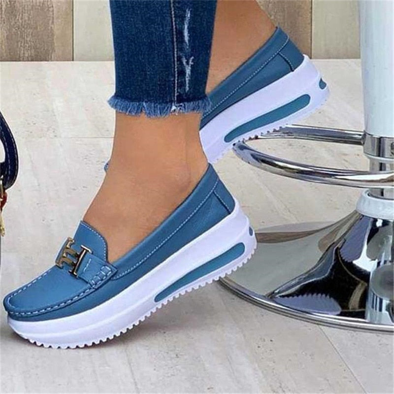 Helga™ Comodi mocassini con plateau
