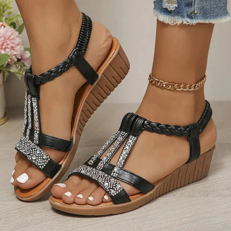 Héloïse Ross™ Sandali estivi con strass e punta aperta