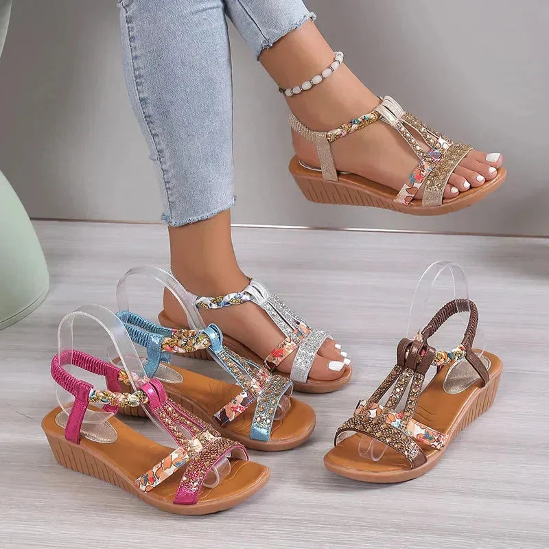 Héloïse Ross™ Sandali estivi con strass e punta aperta