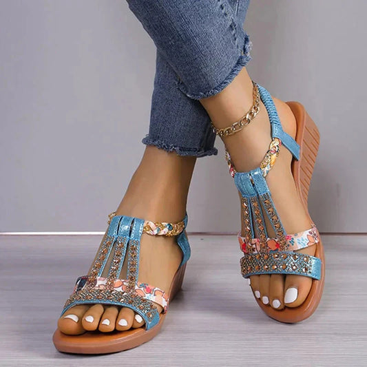 Héloïse Ross™ Sandali estivi con strass e punta aperta