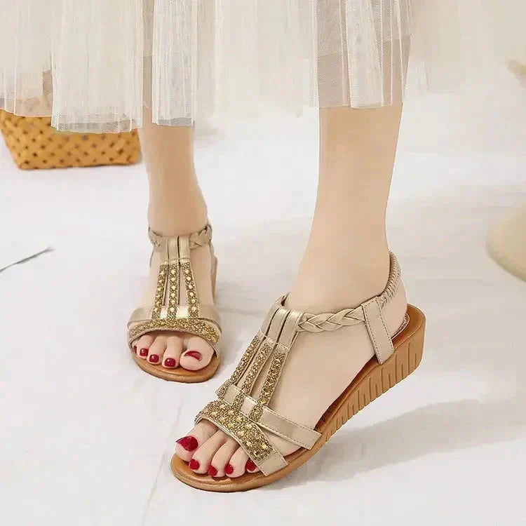 Héloïse Ross™ Sandali estivi con strass e punta aperta