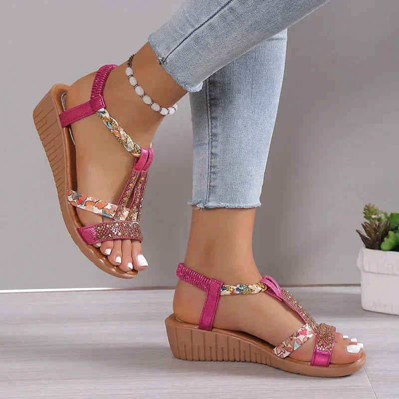 Héloïse Ross™ Sandali estivi con strass e punta aperta