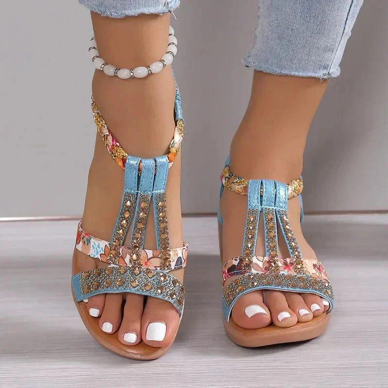 Héloïse Ross™ Sandali estivi con strass e punta aperta