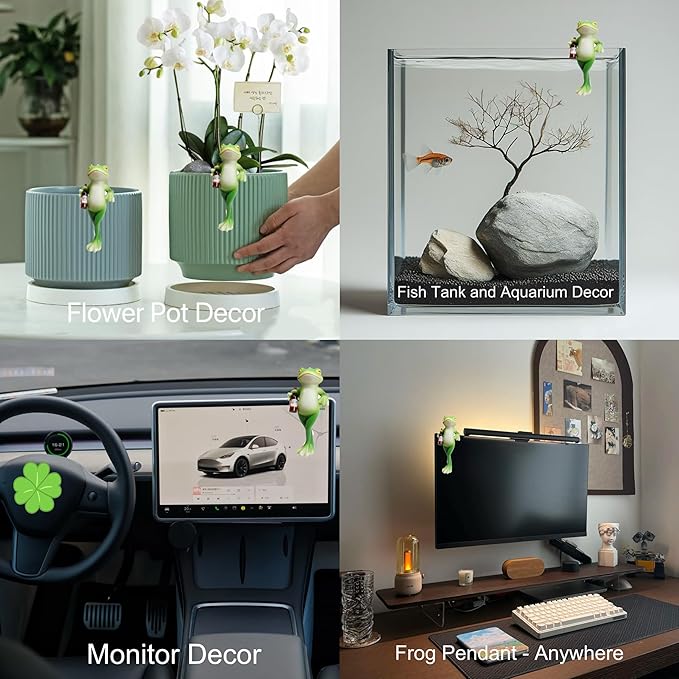 HopKins™ Ornamento per vaso di fiori a forma di rana sospesa