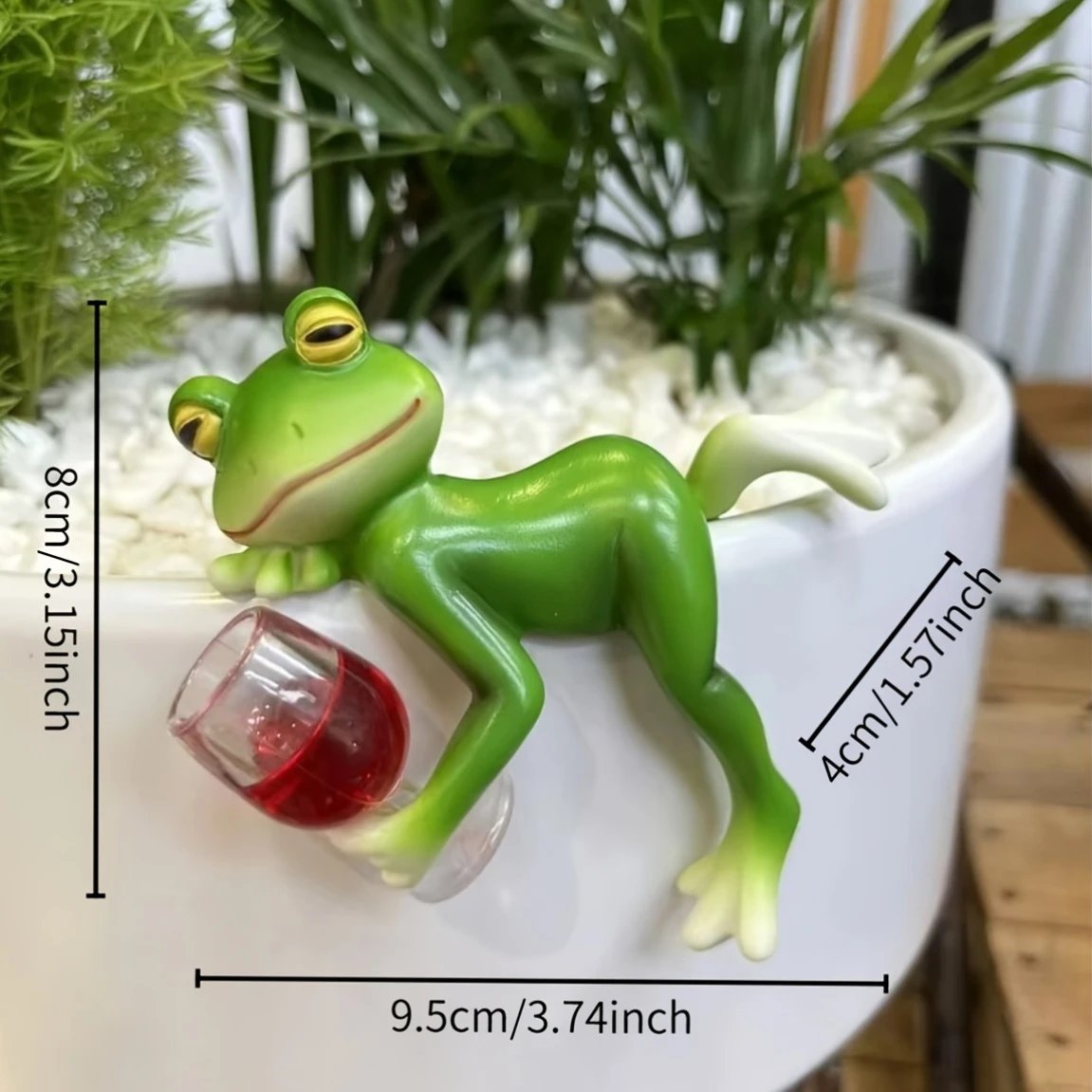 HopKins™ Ornamento per vaso di fiori a forma di rana sospesa